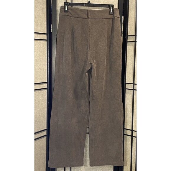 KIRUNDO Womens Chestnut Pockets Wide Leg Pants Sz 6 Chenille Blend Comfort - Picture 2 of 10